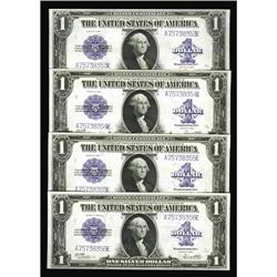 Fr. 238 $1 1923 Silver Certificates Cut Sheet of Four C Fr. 238 $1 1923 Silver Certificates Cut Shee