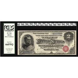 Fr. 241 $2 1886 Silver Certificate PCGS Gem New 66PPQ. Fr. 241 $2 1886 Silver Certificate PCGS Gem N