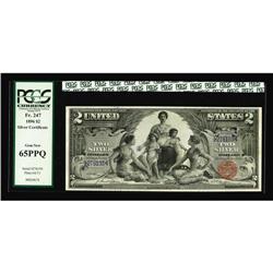 Fr. 247 $2 1896 Silver Certificate PCGS Gem New 65PPQ. Fr. 247 $2 1896 Silver Certificate PCGS Gem N