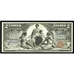 Fr. 247 $2 1896 Silver Certificate Extremely Fine-About Fr. 247 $2 1896 Silver Certificate Extremely
