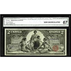 Fr. 248 $2 1896 Silver Certificate CGA Gem 67 Fr. 248 $2 1896 Silver Certificate CGA Gem Uncirculate
