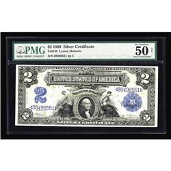 Fr. 249 $2 1899 Silver Certificate PMG About Uncirculat Fr. 249 $2 1899 Silver Certificate PMG About
