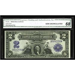 Fr. 250 $2 1899 Silver Certificate CGA Gem 68 Fr. 250 $2 1899 Silver Certificate CGA Gem Uncirculate