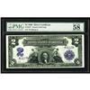 Image 1 : Fr. 252 $2 1899 Silver Star Note PMG Choice About Unc58 Fr. 252* $2 1899 Silver Certificate Star Not