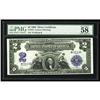 Image 1 : Fr. 252 $2 1899 Silver Star Note PMG Choice About Unc58 Fr. 252* $2 1899 Silver Certificate Star Not