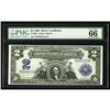 Image 1 : Fr. 256 $2 1899 Silver Certificate PMG Gem Uncirculated Fr. 256 $2 1899 Silver Certificate PMG Gem U