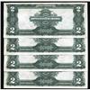 Image 2 : Fr. 258 $2 1899 Silver Certificates Cut Sheet Of Four Fr. 258 $2 1899 Silver Certificates Cut Sheet 