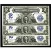 Image 1 : Fr. 258 $2 1899 Silver Certificates. 3 Examples. Ch New Fr. 258 $2 1899 Silver Certificates. Three E