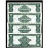 Image 2 : Fr. 258 $2 1899 Silver Certificates Cut Sheet Of Four C Fr. 258 $2 1899 Silver Certificates Cut Shee