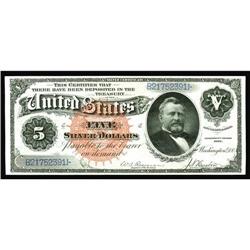 Fr. 262 $5 1886 Silver Certificate Superb Gem New. Fr. 262 $5 1886 Silver Certificate Superb Gem New