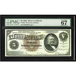 Fr. 263 $5 1886 Silver PMG Superb Gem Unc 67 Fr. 263 $5 1886 Silver Certificate PMG Superb Gem Unc 6