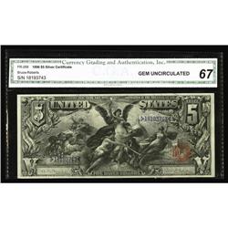 Fr. 269 $5 1896 Silver CGA Gem Uncirculated 67 Fr. 269 $5 1896 Silver Certificate CGA Gem Uncirculat