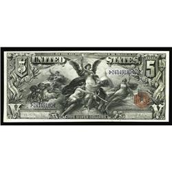 Fr. 269 $5 1896 Silver Certificate About New. A highly Fr. 269 $5 1896 Silver Certificate About New.