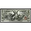 Fr. 269 $5 1896 Silver Certificate About New. A highly Fr. 269 $5 1896 Silver Certificate About New.