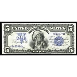 Fr. 271 $5 1899 Silver Certificate Choice New. The back Fr. 271 $5 1899 Silver Certificate Choice Ne