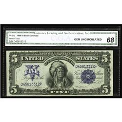 Fr. 273 $5 1899 Silver Certificate CGA Gem 68 Fr. 273 $5 1899 Silver Certificate CGA Gem Uncirculate