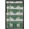 Image 2 : Fr. 279 $5 1899 Silver Cut Sheet of Four CGA Gem 65-6 Fr. 279 $5 1899 Silver Certificate Cut Sheet o