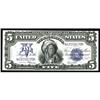 Fr. 281 $5 1899 Silver Certificate Choice About New. Th Fr. 281 $5 1899 Silver Certificate Choice Ab