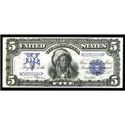 Fr. 281 $5 1899 Silver Certificate Choice About New. At Fr. 281 $5 1899 Silver Certificate About New