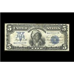 Fr. 281 $5 1899 Silver Certificate Fine-Very Fine. This Fr. 281 $5 1899 Silver Certificate Fine-Very