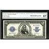 Image 1 : Fr. 282 $5 1923 Silver Star Note CGA Gem Unc 67 Fr. 282* $5 1923 Silver Certificate Star CGA Gem Unc