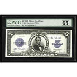 Fr. 282 $5 1923 Silver Certificate PMG Gem Uncirculated Fr. 282 $5 1923 Silver Certificate PMG Gem U