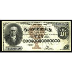 Fr. 289 $10 1880 Silver Certificate Choice Very Fine. Fr. 289 $10 1880 Silver Certificate Choice Ver
