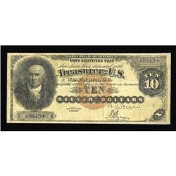 Fr. 290 $10 1880 Silver Certificate Very Fine. We sold Fr. 290 $10 1880 Silver Certificate Very Fine