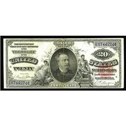 Fr. 318 $20 1891 Silver Certificate Fine-Very Fine. The Fr. 318 $20 1891 Silver Certificate Fine-Ver