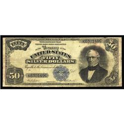Fr. 335 $50 1891 Silver Certificate Fine. There are a n Fr. 335 $50 1891 Silver Certificate Fine.