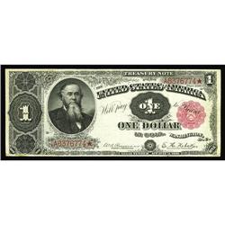 Fr. 349 $1 1890 Treasury Note Very Fine+. This Stanton Fr. 349 $1 1890 Treasury Note Very Fine+.