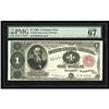 Image 1 : Fr. 350 $1 1891 Treasury Note PMG Superb Gem Unc 67. Th Fr. 350 $1 1891 Treasury Note PMG Superb Gem