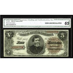 Fr. 359 $5 1890 Treasury Note CGA Gem Uncirculated 65. Fr. 359 $5 1890 Treasury Note CGA Gem Uncircu