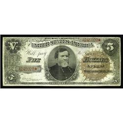 Fr. 360 $5 1890 Treasury Note Fine. Fr. 360 $5 1890 Treasury Note Fine.