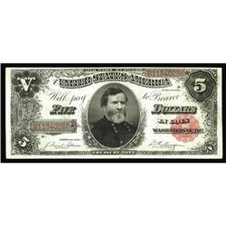 Fr. 363 $5 1891 Treasury Note Choice About New. This ni Fr. 363 $5 1891 Treasury Note Choice About N