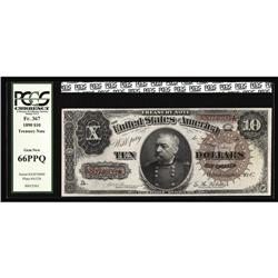 Fr. 367 $10 1890 Treasury Note PCGS Gem New 66PPQ. Fr. 367 $10 1890 Treasury Note PCGS Gem New 66PPQ