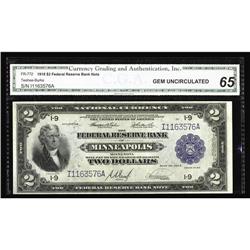 Fr. 772 $2 1918 Federal Reserve Bank Note CGA Gem Uncir Fr. 772 $2 1918 Federal Reserve Bank Note CG