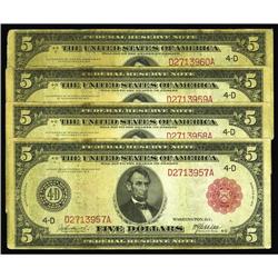Fr. 835b $5 1914 Red Seal Federal Reserve Notes Cut She Fr. 835b $5 1914 Red Seal Federal Reserve No