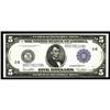 Image 1 : Fr. 851c $5 1914 Federal Reserve Note Very Fine+. Deepl Fr. 851c $5 1914 Federal Reserve Note Very F