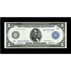 Fr. 868 $5 1914 Federal Reserve Note New. This tougher Fr. 868 $5 1914 Federal Reserve Note New.