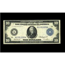 Fr. 905 $10 1914 Federal Reserve Note Fine. The color a Fr. 905 $10 1914 Federal Reserve Note Fine.