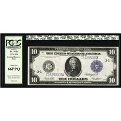 Fr. 915c $10 1914 Federal Reserve Note PCGS Gem New 66P Fr. 915c $10 1914 Federal Reserve Note PCGS 