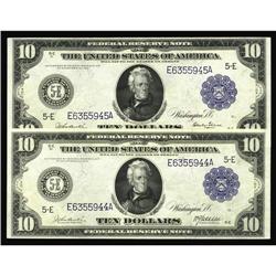Fr. 920/Fr. 921 $10 1914 Federal Reserve Notes Changeov Fr. 920/Fr. 921 $10 1914 Federal Reserve Not