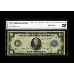 Fr. 929 $10 1914 Federal Reserve Note CGA Very Fine 20. Fr. 929 $10 1914 Federal Reserve Note CGA Ve