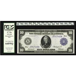 Fr. 940 $10 1914 Federal Reserve Note PCGS Very Choice Fr. 940 $10 1914 Federal Reserve Note PCGS Ve