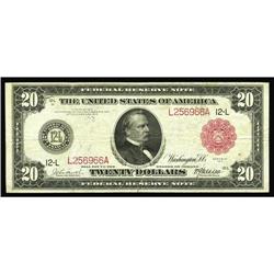 Fr. 963b $20 1914 Red Seal Federal Reserve Note Very Fi Fr. 963b $20 1914 Red Seal Federal Reserve N