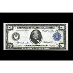 Fr. 971b $20 1914 Federal Reserve Note About New. The o Fr. 971b $20 1914 Federal Reserve Note About