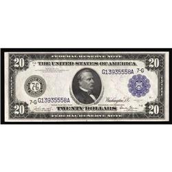 Fr. 989 $20 1914 Federal Reserve Note Choice New. A mer Fr. 989 $20 1914 Federal Reserve Note Choice