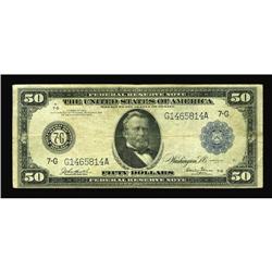 Fr. 1049 $50 1914 Federal Reserve Note Fine. A rather s Fr. 1049 $50 1914 Federal Reserve Note Fine.