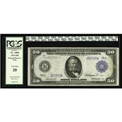 Fr. 1060 $50 1914 Federal Reserve Note PCGS Very Fine 2 Fr. 1060 $50 1914 Federal Reserve Note PCGS 